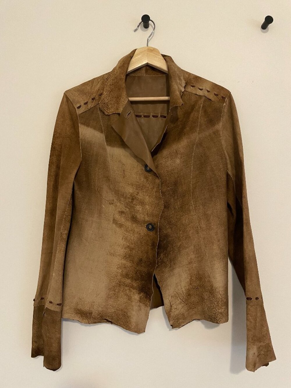 Sylvie Schimmel Paris Brown Lamb Leather Jacket – Size 40